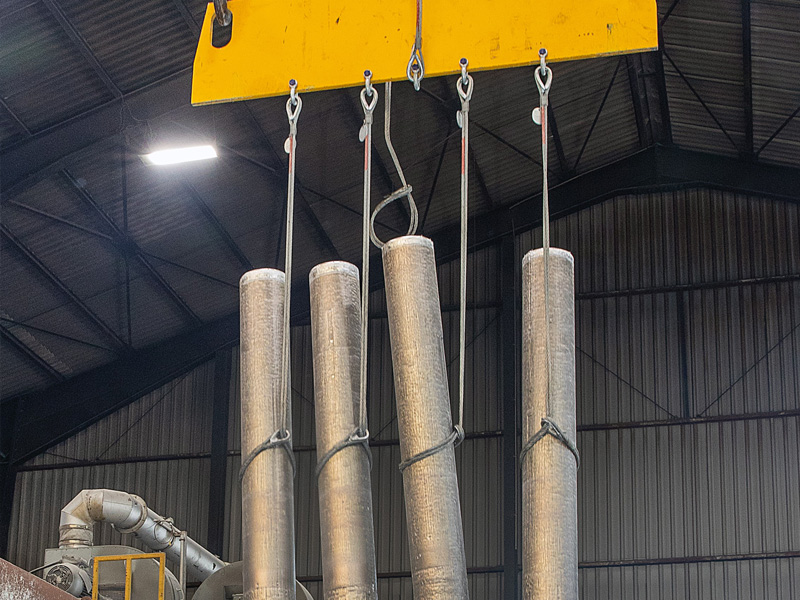 Rundbarren im Aluminiumwerk Unna AG